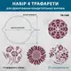 Круглые трафареты набор 4 шт, для тортов 150 мм 0,5 мм (320х320)