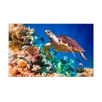 Море для акваріума наклейка з рибами 65х110 см (1100х650)