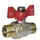 Кран шаровый для воды SANTAN Professional 607, 1/2" наружный - наружный, красная бабочка