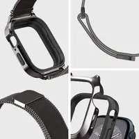Чохол та ремінець Spigen Metal Fit Pro для Apple Watch (44/45 mm), Graphite (ACS04585)
