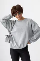 Однотонний світшот з плюшевим начісом - сірий цвет, ONE SIZE (є розміри)