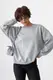 Однотонный свитшот с плюшевым начесом – серый цвет, ONE SIZE (есть размеры)