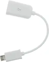 Кабель TOTO TKZ-01 OTG cable micro USB 0,16 m White