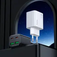 Адаптер сетевой HOCO Fundador four-port charger set N55 |2USB/2Type-C, 20W/3A, PD/QC|