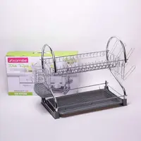 Сушарка для посуду двоярусна Kamille KM-0762-B