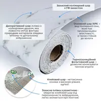 Підлогове вінілове покриття самоклеюче в рулоні 3000х600х1,5мм SW-00001822