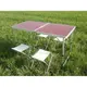 Стол для пикника раскладной со 4 стульями Folding Table 120х60х55/60/70 см 3 режима высоты Коричневый