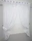 Кухонный комплект (250х170см.), шторки с подвязками. Цвет белый. Код 112к 52-0662