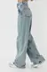 Женские джинсы-варенки wide leg с защипами - голубой цвет, 34р