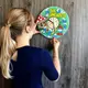 Детские настенные часы цветные «Смурфики»