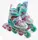 Роликовые коньки 097-S Best Roller колеса PU светящиеся. Turquoise (размер 29-33) (170005)