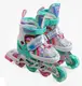 Роликовые коньки 097-S Best Roller колеса PU светящиеся. Turquoise (размер 29-33) (170005)