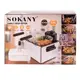 Фритюрница Sokany WJ801 электрическая на 5 литров, профессиональная
