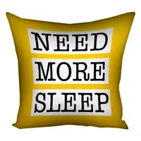 Подушка c принтом габардиновая Need more sleep 40x40 (4P_22O013)