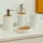 Набор аксессуаров 4в1 для ванной и душа, мыльница,дозатор для мыла, стаканы,пластик,белый