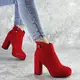 Ботильоны женские Fashion Smooches 2421 39 размер 25 см Красный