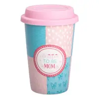 Стакан фарфоровый 420 мл с силиконовой крышкой Blessed to be mom RX-N240288BM