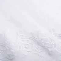 Тканина тюль сітка з вишивкою V-010 біла
