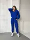 Костюм из микровельвета AO207 Синий Oversize XL-3XL
