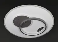 Люстра светодиодная потолочная LED светильник для квартиры на потолок лэд с пультом 27124 Белый 6х50х50 см.