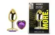 Анальная пробка с кристаллом EGZO - Gold Heart Plug Purple size S