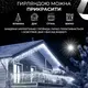 Гирлянда уличная светодиодная 90 LED 3 метра белый провод бахрома 18 нитей Белый 3МWW