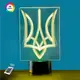 3D ночник "Герб Украины" (УВЕЛИЧЕННОЕ ИЗОБРАЖЕНИЕ)+ пульт ДУ+ батарейки (3ААА)  3DTOYSLAMP
