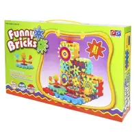 Конструктор Funny Bricks на шестерёнках 81 деталь ∙ Детский развивающий конструктор Funny Bricks 81 pcs