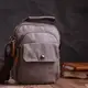 Небольшая мужская сумка из плотного текстиля Vintage 22217 Серый