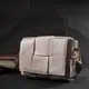 Вечерняя женская сумка с переплетами из натуральной кожи Vintage 22311 Белая