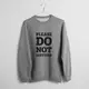 Свитшот "Please do not disturb" унисекс, Серый, XXL, английский
