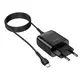 Зарядное устройство Hoco C72Q Glorious быстрая зарядка QC3.0 18W (1USB/3A) с кабелем MicroUSB Черный