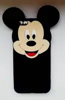 Силиконовый чехол для iPhone SE 2022/ 2020/ 8/ 7 - Микки Маус, Черный
