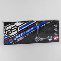 Самокат алюмінієвий Best Scooter, з PU колесами, 2 аммортизаторами. Black and Red (92087)