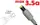 Dc кабель до блоку живлення 7.9x5.5 or 8.0x7.4mm (+pin) (3.5a) (1.2m) (B class) 1 день гар.