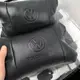 Набор кожаных подушек 2шт - Volkswagen на подголовник в машину, Автомобильная подушка