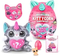 Мягкая игрушка-сюрприз Rainbocorn-B серия 5 Kittycorn Surprise 9259B серая