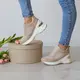 Сникеры женские Fashion Nega 3192 40 размер 25,5 см Бежевый