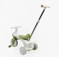 Детский трехколесный велосипед Best Trike TL-058 озвучка подсветка родительская ручка колеса EVA. White and Green (195895)