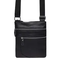 Чоловіча шкіряна сумка Borsa шкіра K1307-чорна