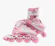 Роликовые коньки 053-М Best Roller колеса PU светятся. Pink (размер 34-38) (174527)