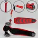 Самокат трехколесный "Best Scooter", складной алюминиевый руль, 4 колеса PU со светом. Red (99639)