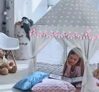Намет дитячий ігровий сіро-рожевий (Польща)