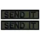 Набор шевронов 2 шт с липучкой Send it 10x2,5 см вышитый патч шеврон нашивка