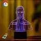 3D ночник "Кен Рюгуджи" (УВЕЛИЧЕННОЕ ИЗОБРАЖЕНИЕ)+ пульт ДУ + сетевой адаптер + батарейки (3ААА)  3DTOYSLAMP