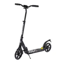 Самокат алюминиевый "Best Scooter", с PU колесами, 2 аммортизаторами. Black snd White (92089)