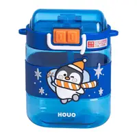 Пляшка для води дитяча з трубочкою та ремінцем 560 мл Синя HP-14-36BL
