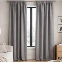 Комплект штор 2 шт 150х260 см, California штори, гардини, портьєри на шторній тасьмі V-42 димка