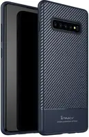 Чехол-накладка Ipaky Carbon Fiber Series/TPU Case With Carbon Fiber Samsung Galaxy S10+ Blue