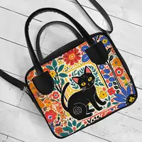 Сумка женская Kitto Чорний котик 25x20x9 см (SKI_JOY001_BL)
